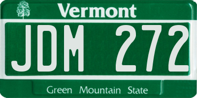 VT license plate JDM272