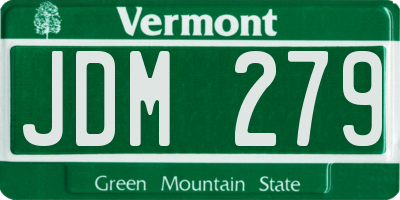 VT license plate JDM279