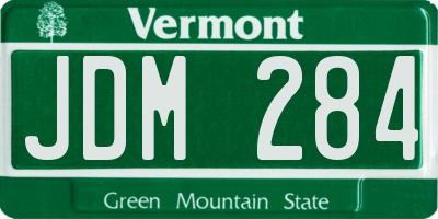 VT license plate JDM284