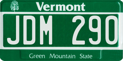 VT license plate JDM290