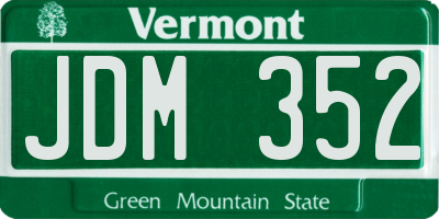 VT license plate JDM352