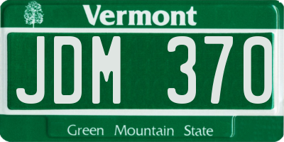 VT license plate JDM370
