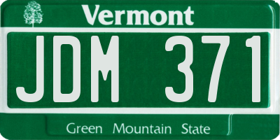 VT license plate JDM371
