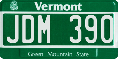VT license plate JDM390