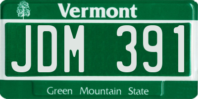 VT license plate JDM391