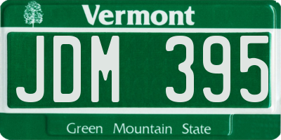 VT license plate JDM395