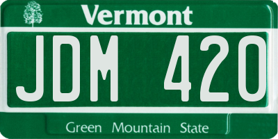 VT license plate JDM420