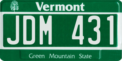 VT license plate JDM431