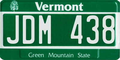 VT license plate JDM438