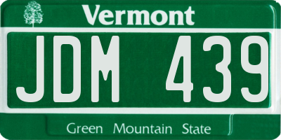 VT license plate JDM439