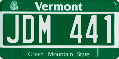 VT license plate JDM441