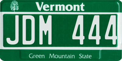 VT license plate JDM444