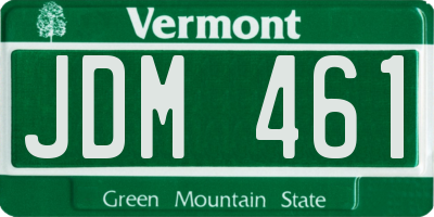 VT license plate JDM461