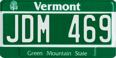 VT license plate JDM469
