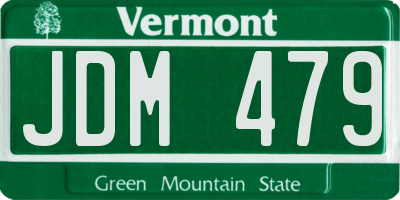 VT license plate JDM479