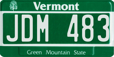 VT license plate JDM483