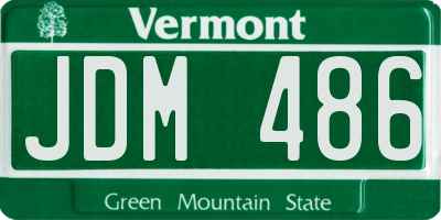 VT license plate JDM486