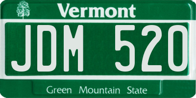 VT license plate JDM520