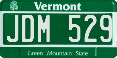 VT license plate JDM529