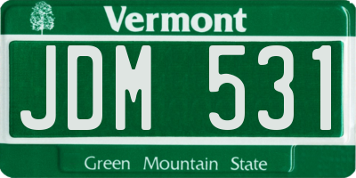 VT license plate JDM531