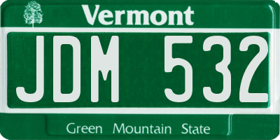 VT license plate JDM532