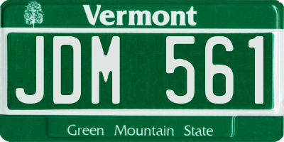 VT license plate JDM561
