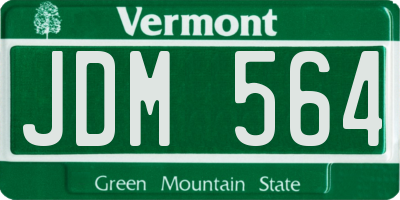 VT license plate JDM564