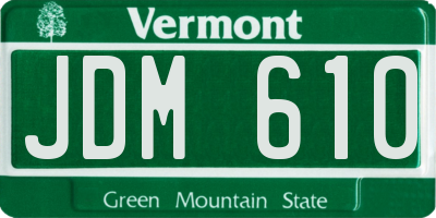 VT license plate JDM610