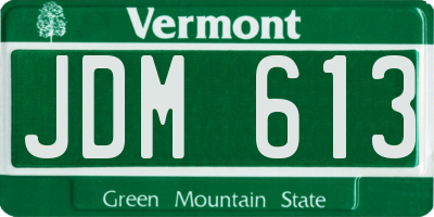 VT license plate JDM613
