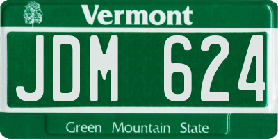 VT license plate JDM624