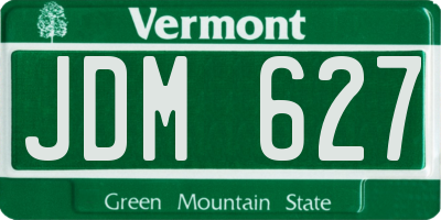 VT license plate JDM627