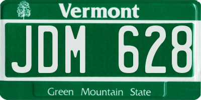 VT license plate JDM628
