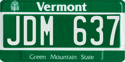 VT license plate JDM637