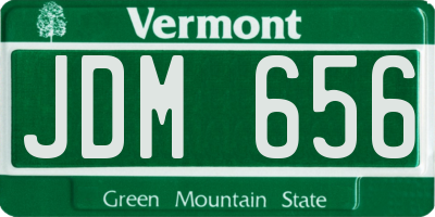 VT license plate JDM656