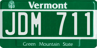 VT license plate JDM711