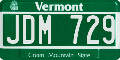 VT license plate JDM729
