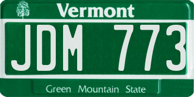 VT license plate JDM773