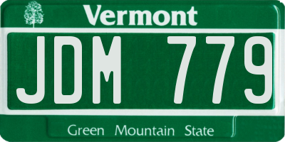 VT license plate JDM779