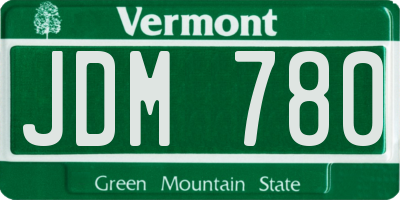 VT license plate JDM780