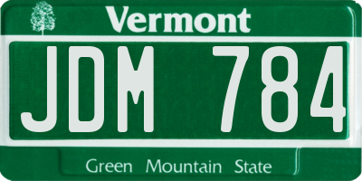 VT license plate JDM784