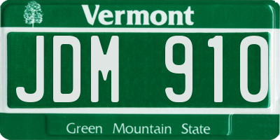 VT license plate JDM910
