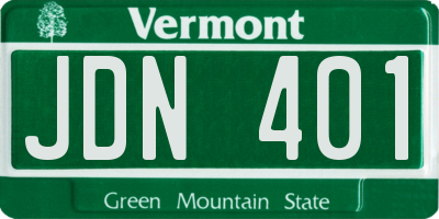 VT license plate JDN401