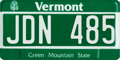 VT license plate JDN485