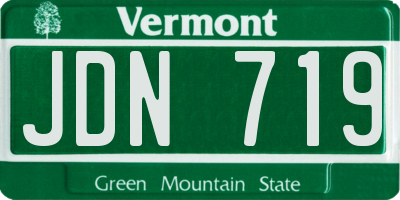 VT license plate JDN719