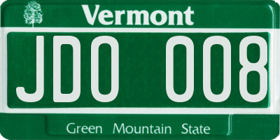 VT license plate JDO008