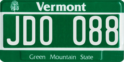 VT license plate JDO088