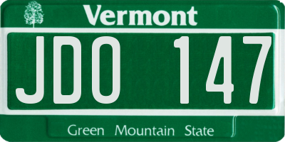VT license plate JDO147