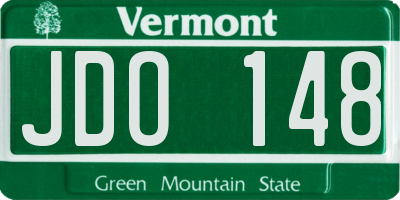 VT license plate JDO148