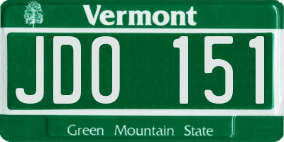 VT license plate JDO151