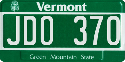 VT license plate JDO370